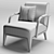 Dilan Collection Art D84 Armchair: Modern Italian Design 3D model small image 3
