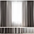 Elegant Curtain Set 3D model small image 1