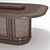 Elegant Walnut Conference Table 3D model small image 2