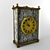 Marble Brass Desktop Clock 3D model small image 1