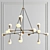 Elegant Brass Madison Chandelier 3D model small image 1