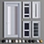 Volhovec Vario: Elegant Solid Wood Door Set 3D model small image 1