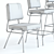 Modern Wire Frame Chairs in 5 Velvet Colors 3D model small image 3