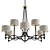 Sleek Exeter Chandelier | 99cm Diameter 3D model small image 1