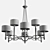 Sleek Exeter Chandelier | 99cm Diameter 3D model small image 2