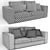 Boconcept Cenova 2: Modern Elegance in Compact Design 3D model small image 3