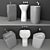 Elegant Washbasin Set - Modern X-Form Design 3D model small image 1