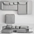 Elegant MELPOT Sofas: Natuzzi's Timeless Comfort 3D model small image 2