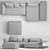 Elegant MELPOT Sofas: Natuzzi's Timeless Comfort 3D model small image 3