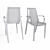Elegant Vanity Chair in 3 Colors 3D model small image 2