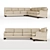 Baker Modular Sofa: Customizable and Classic 3D model small image 1