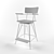 Sleek Swivel Counter Stool 3D model small image 2