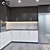 Sleek Modern Kitchen Design 3D model small image 2