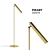 Sleek Brass Floor Lamp | Pikartlights 3D model small image 1