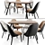 Modern Zuma Dining Set 3D model small image 1