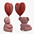 Heart Balloon Teddy Plush Toy 3D model small image 2