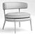 Modern Style Maxalto CARATOS Chair 3D model small image 3