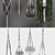 Stylish Hanging Pot Set 3D model small image 2