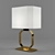 Elegant Gold Chrome Medium Lamp 3D model small image 1