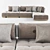 Elegant Infinity Sectional Sofa 3D model small image 2