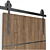 Rustic Sliding Barn Doors 3D model small image 2