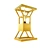 Golden Sand Hourglass Wall Lamp 3D model small image 2