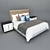 Sleek Contemporary Bed 3D model small image 2
