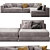 Sleek Minotti Hamilton Sofa 3D model small image 2