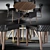 Modern Acacia Dining Set 3D model small image 2