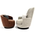 Luxury Minotti Jacques Armchair Set 3D model small image 2