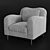Modern Hillcrest Lounge Chair 3D model small image 1