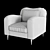 Modern Hillcrest Lounge Chair 3D model small image 2