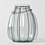 Elegant Glass Vases Set 3D model small image 3