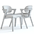 West Elm Adam Court Upholstered Dining Chair 3D model small image 2