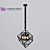 OM Pendant Lamp: Sleek Black Deco Design 3D model small image 2