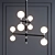 Andromeda F4825: Stylish Metal and Glass Pendant Light 3D model small image 1