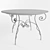 Classic Stone Top Forged Coffee Table 3D model small image 2