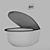 Sleek Round Wall-Mounted Toilet 3D model small image 3