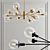Elegant Brass Pellman Chandelier 3D model small image 1
