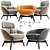 Modern Minotti Russell Armchair Set 3D model small image 1