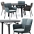 Elegant ROLF BENZ Dining Set 3D model small image 4