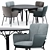 Elegant ROLF BENZ Dining Set 3D model small image 7