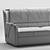 Contemporary Luxe 3-Seater Sofa 3D model small image 3