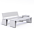 "Vladivostok" Bench Set: Stylish Outdoor Seating 3D model small image 3