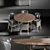 Modern Acacia Dining Table Set 3D model small image 2