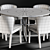 Modern Acacia Dining Table Set 3D model small image 3