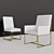 Restoration Hardware Grant and Linear Dining Set 3D model small image 2