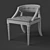 Vintage Swedish Demi Lune Chair 3D model small image 3