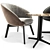 Elegant Minotti Russell Lounge Chair Set 3D model small image 2