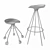 Modern Bar Stools with Barcelona Design 3D model small image 3